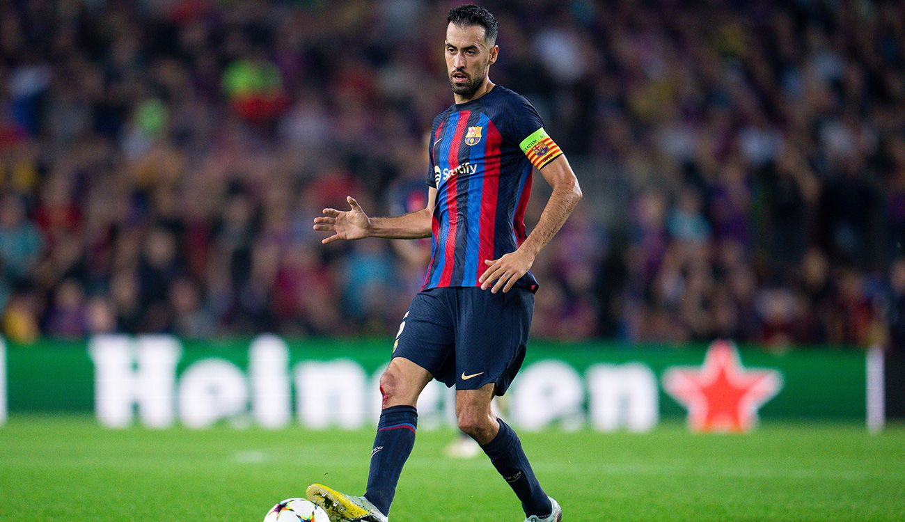 Busquets with Barça in the Champions League