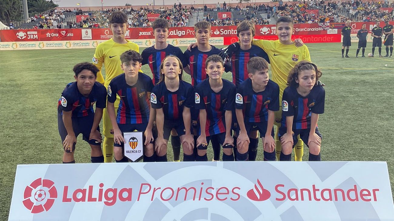 The youngsters of the Infantil B of Barça in LaLiga Promises