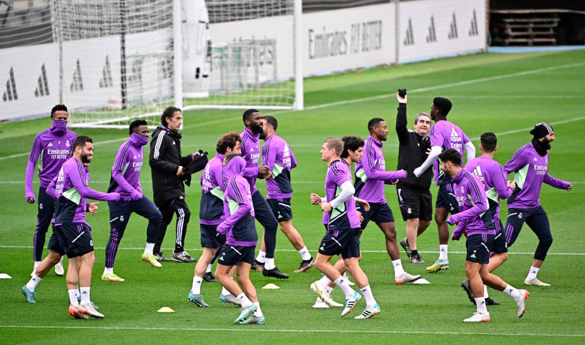 El Madrid se entrena en Valdebebas