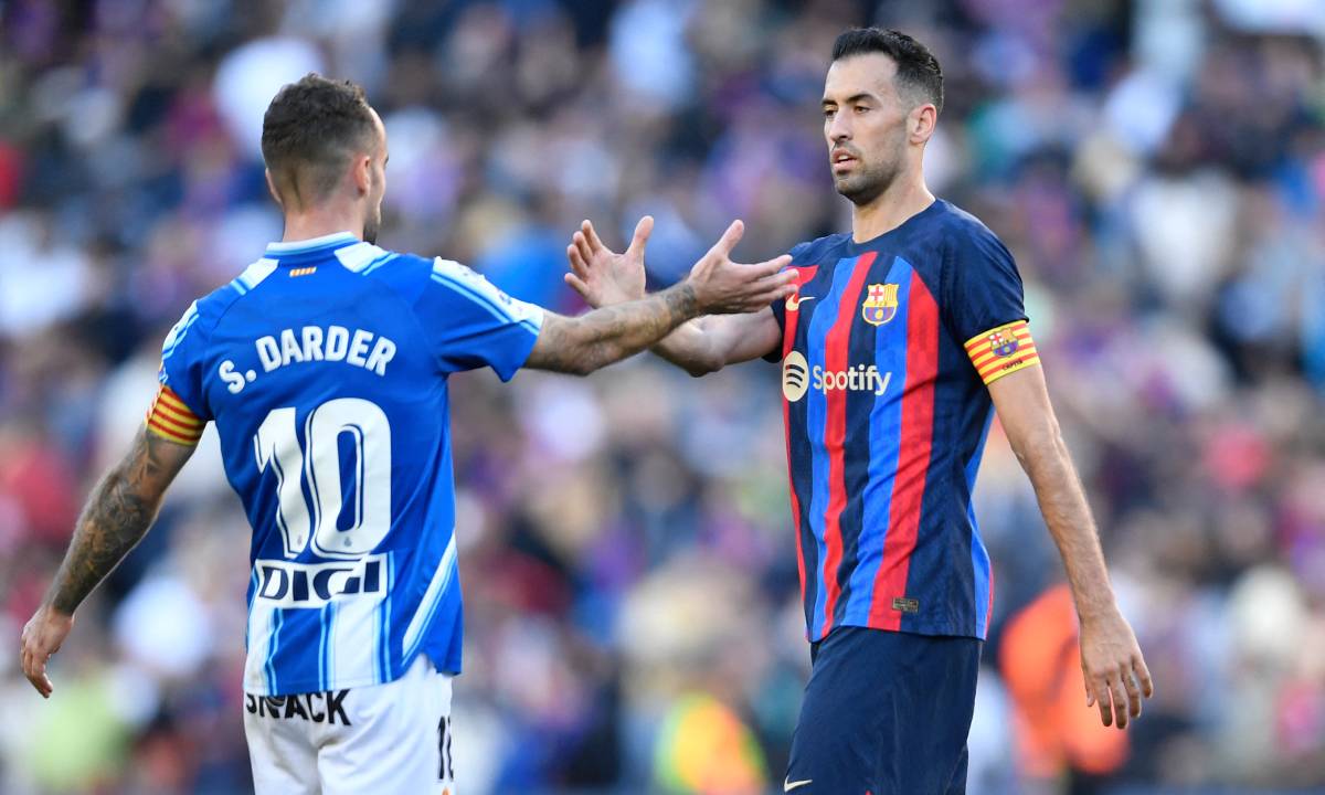 Busquets, en un partido ante el Espanyol