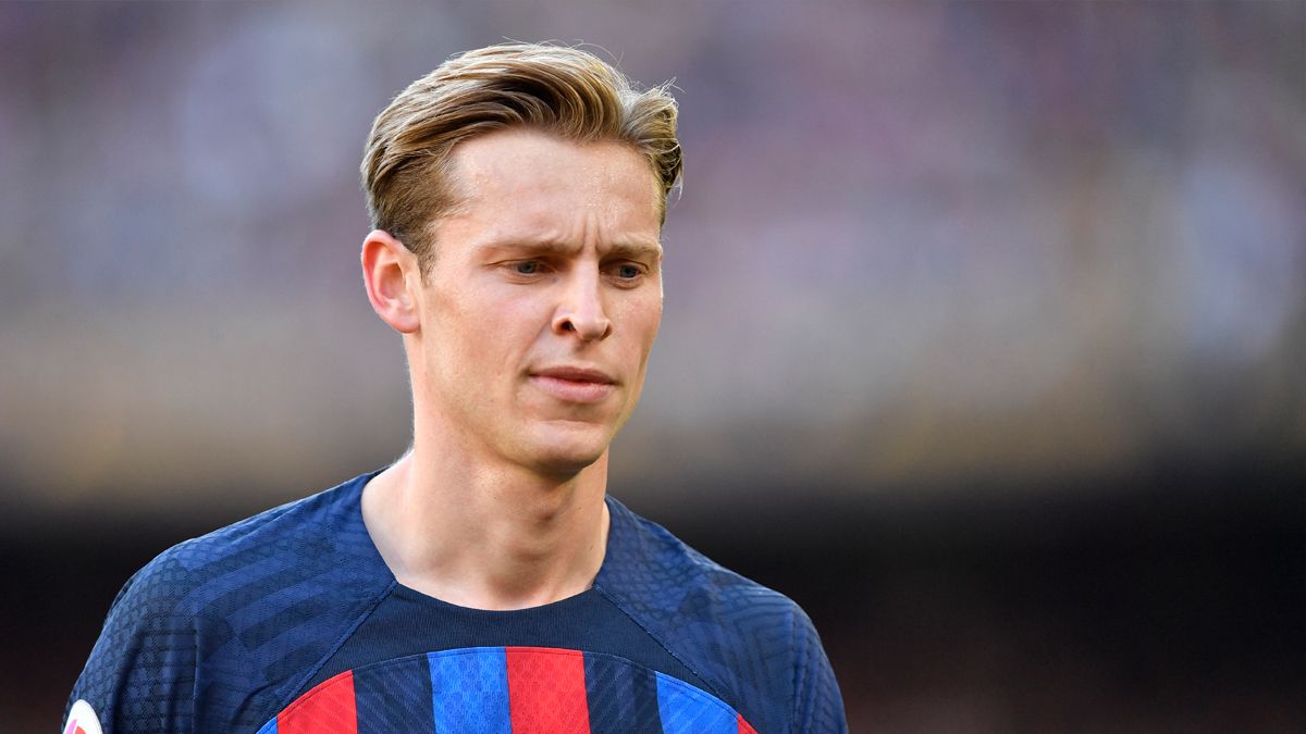 Frenkie de Jong en un partido del Barça