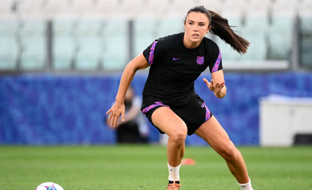 Ingrid Engen trains with Barça