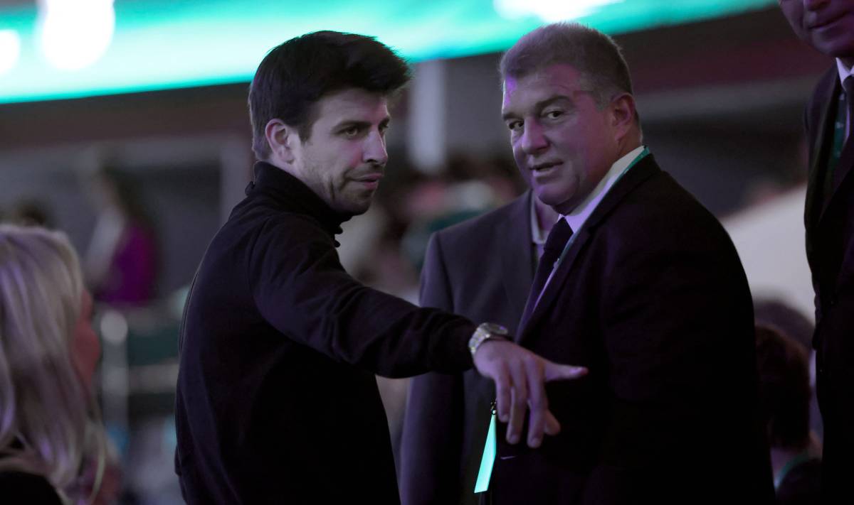 Piqué y Laporta presencian la Copa Davis