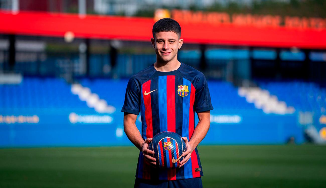 Lucas Román con el Barça Atlètic