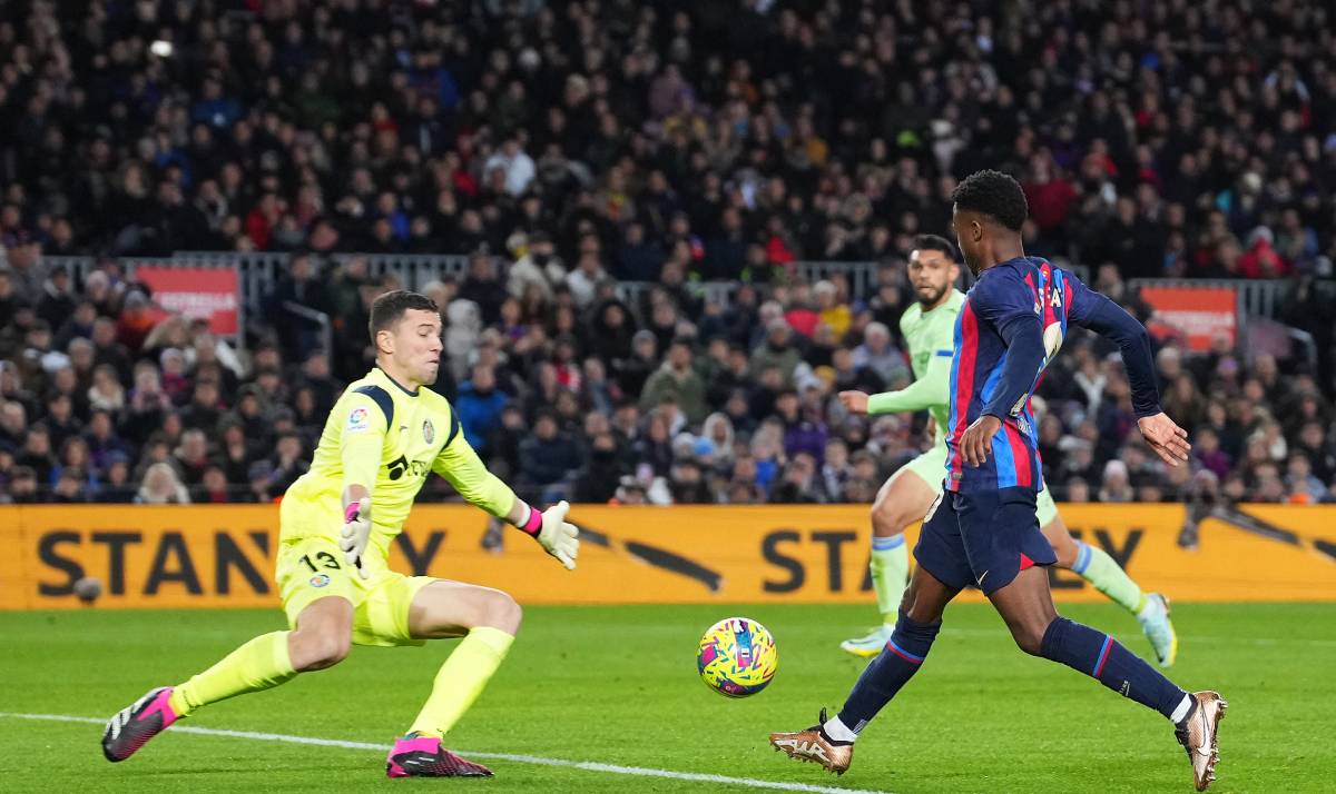 Ansu Fati, en un partido ante el Getafe