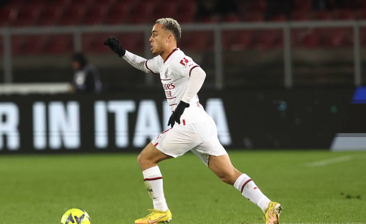 Sergiño Dest, en un partido ante el Lecce