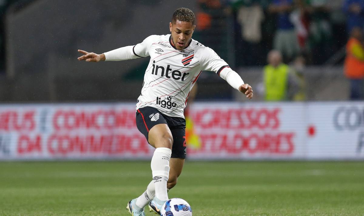 Vitor Roque, en un partido ante el Palmeiras