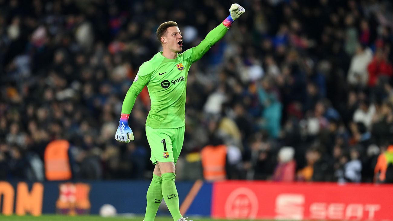 Marc-André ter Stegen en el partido ante la Real Sociedad (1-0)