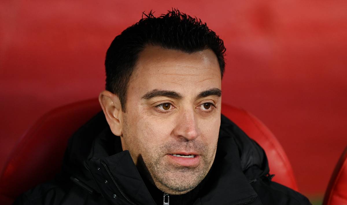 Xavi during Girona v Barça