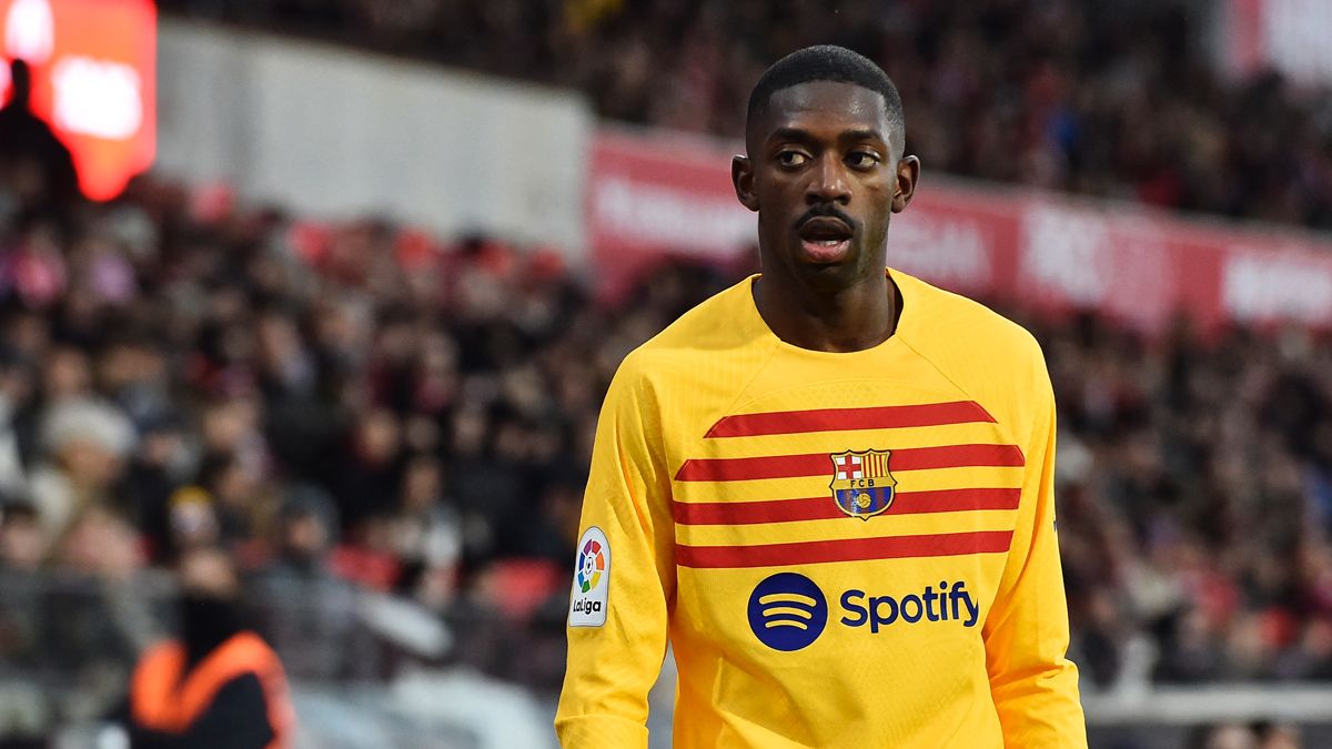 Ousmane Dembélé en el Girona vs Barça