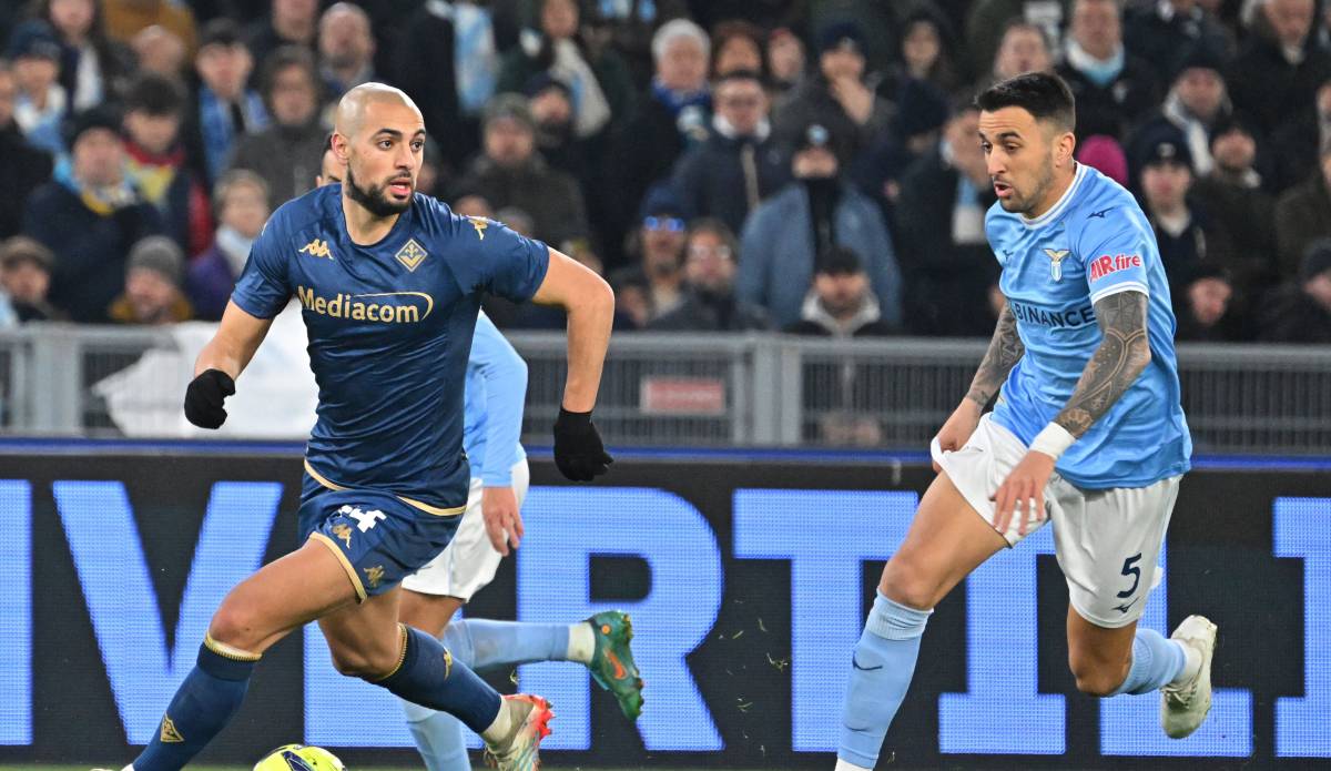 Amrabat, en un partido ante la Lazio