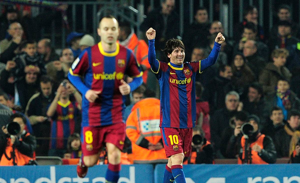 Messi scores vs Atlético (2010-11)
