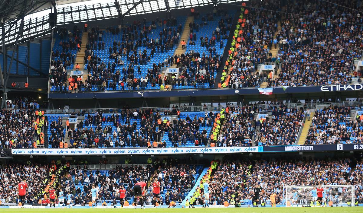 Etihad Stadium during a Manchester derby