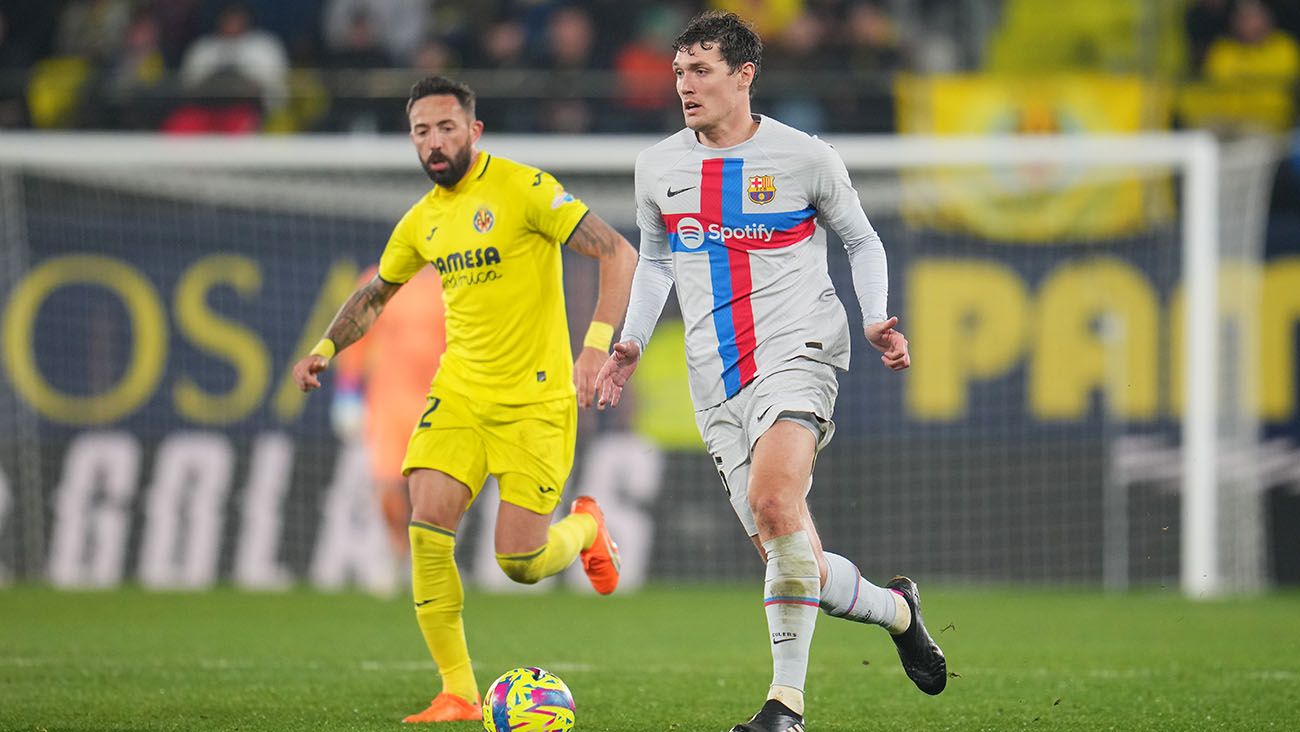 Andreas Christensen in the match against Villarreal