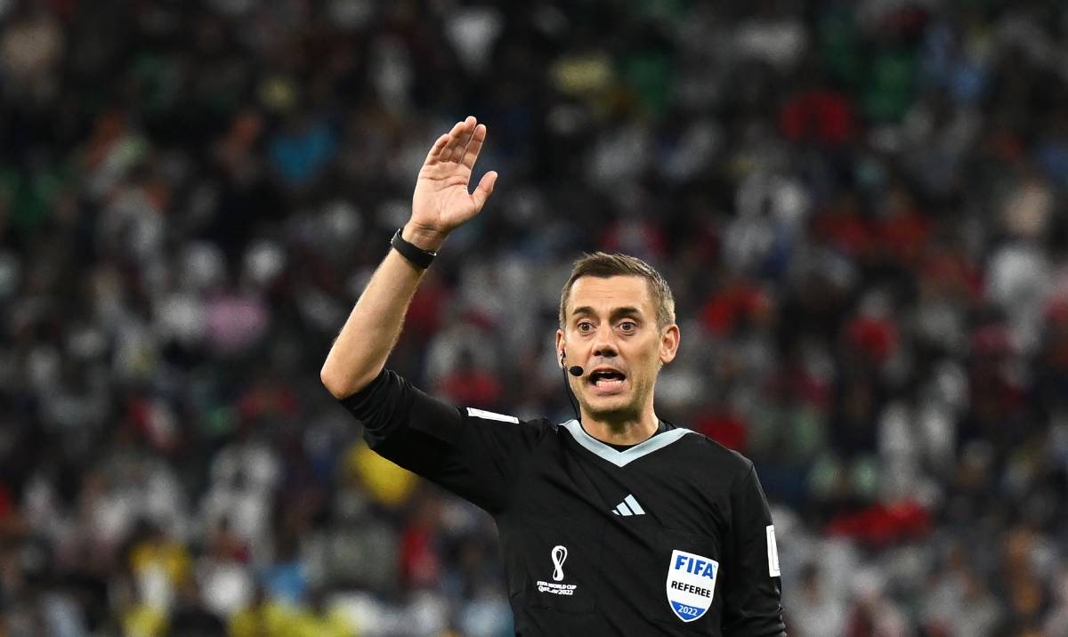 Clément Turpin, en un partido de la Copa del Mundo