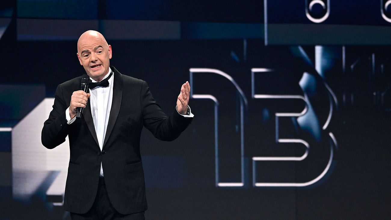 Gianni Infantino, durante la gala del FIFA The Best