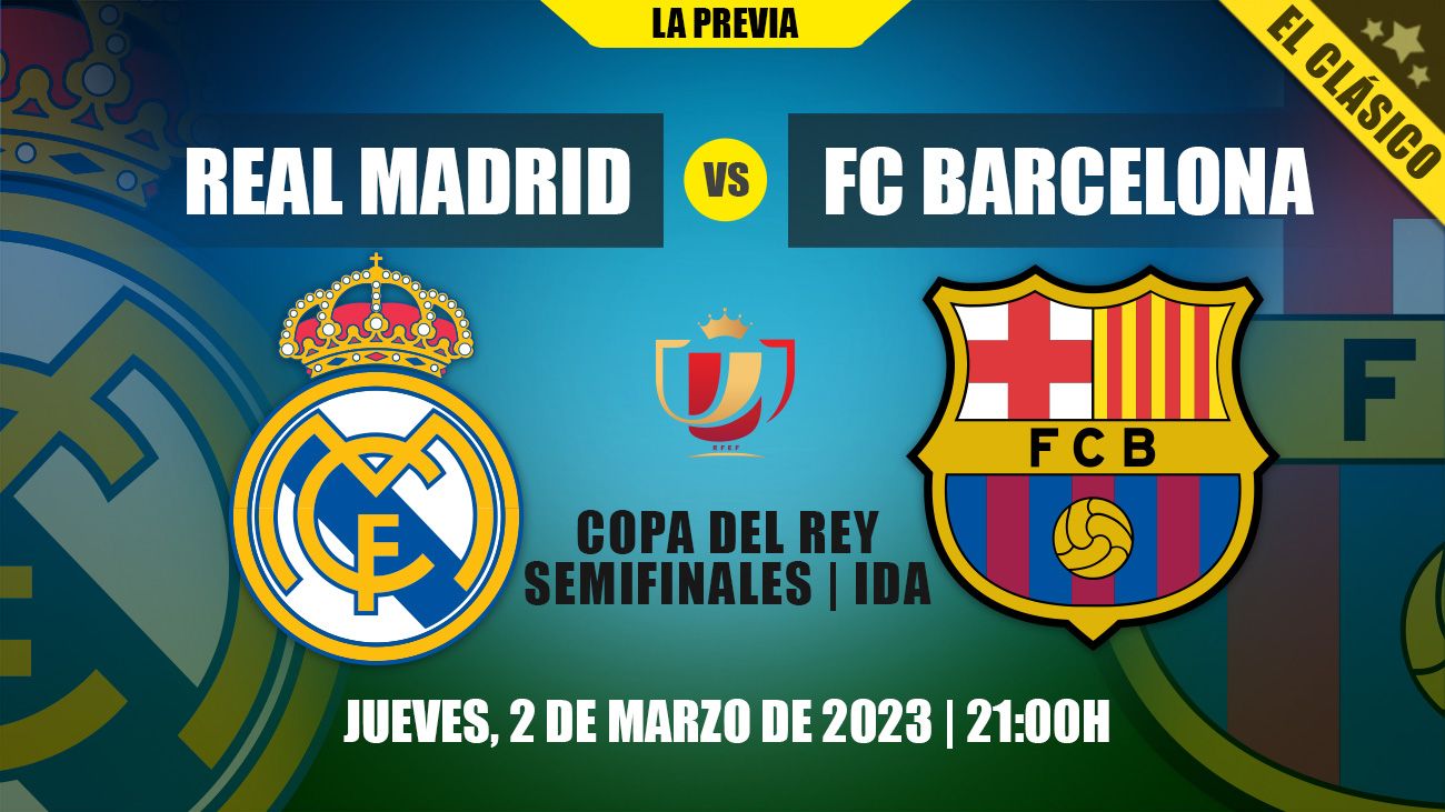 Previa del Real Madrid vs FC Barcelona de Copa del Rey