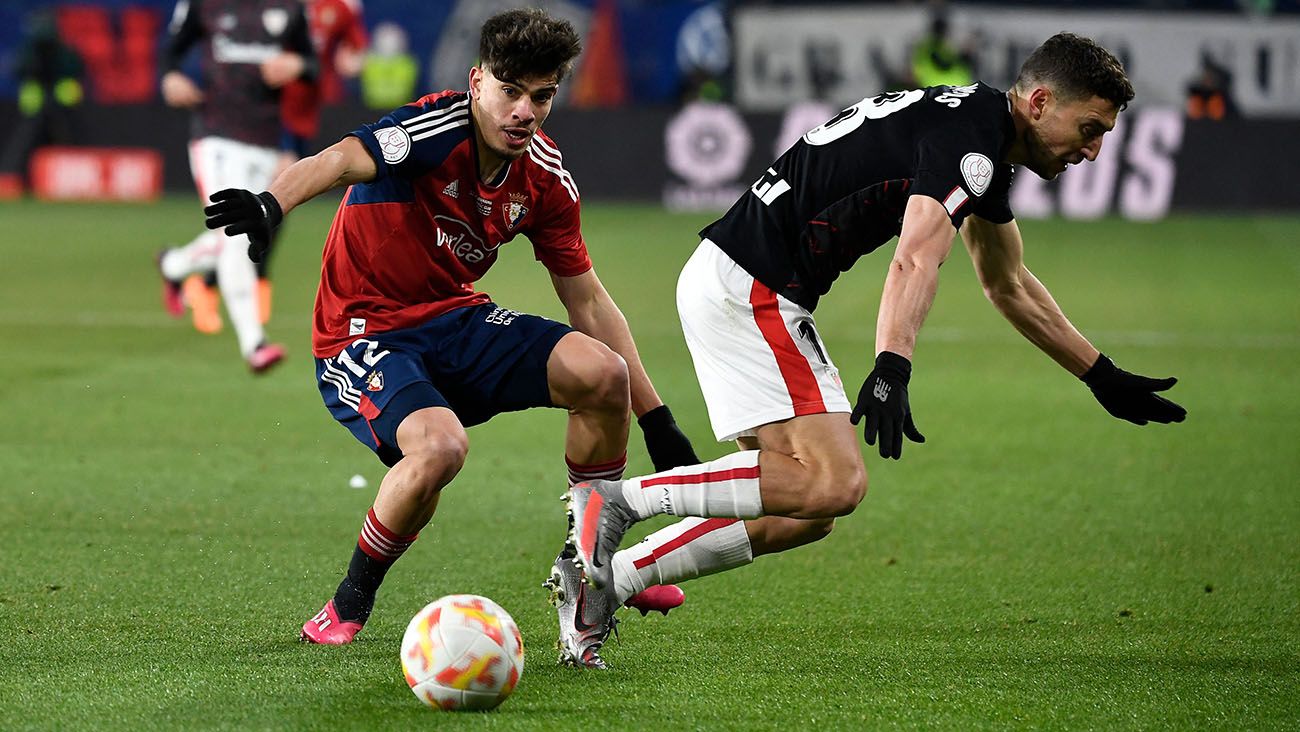 Ez Abde durante el Osasuna-Athletic Bilbao