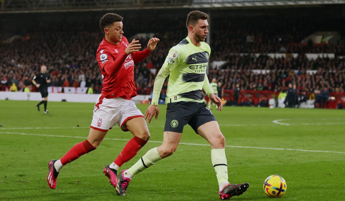 Aymeric Laporte, en un partido ante el Nottingham Forest