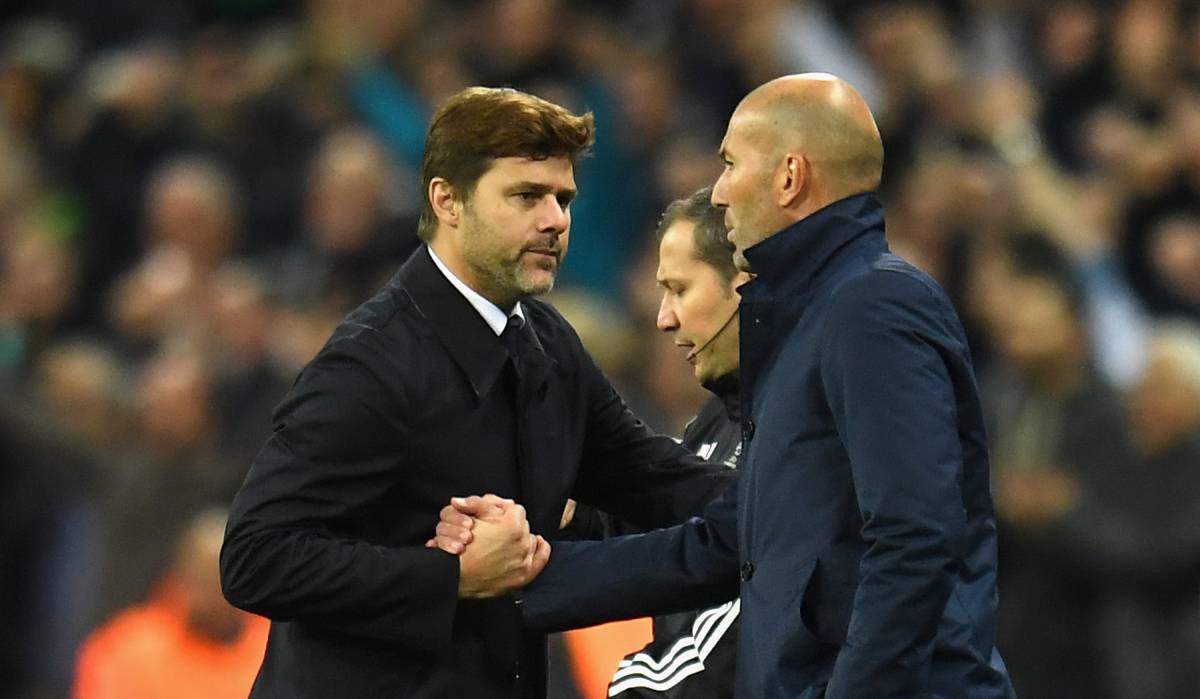 Pochettino and Zidane after Tottenham vs Real Madrid