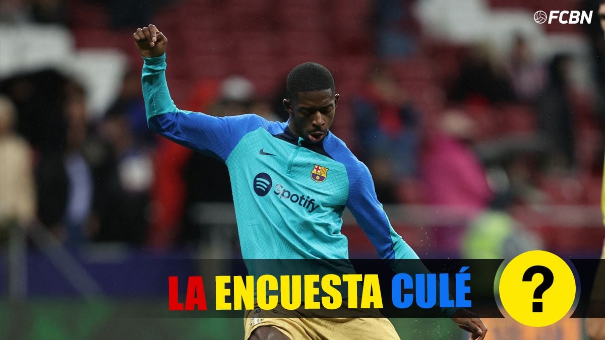 Ousmane Dembélé en un calentamiento