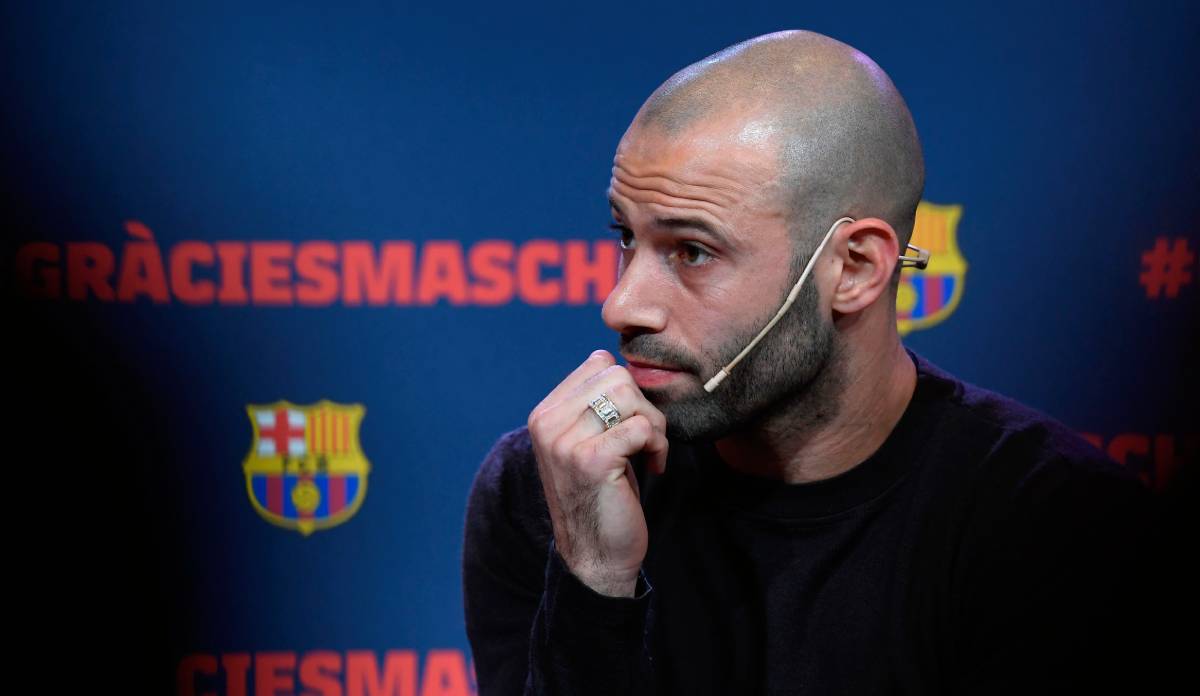 Mascherano, en su adiós al Barça