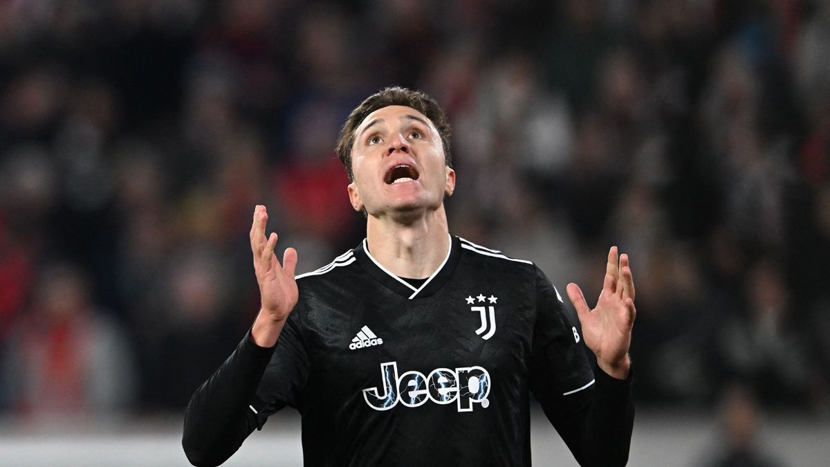 Federico Chiesa en un partido de la Juventus