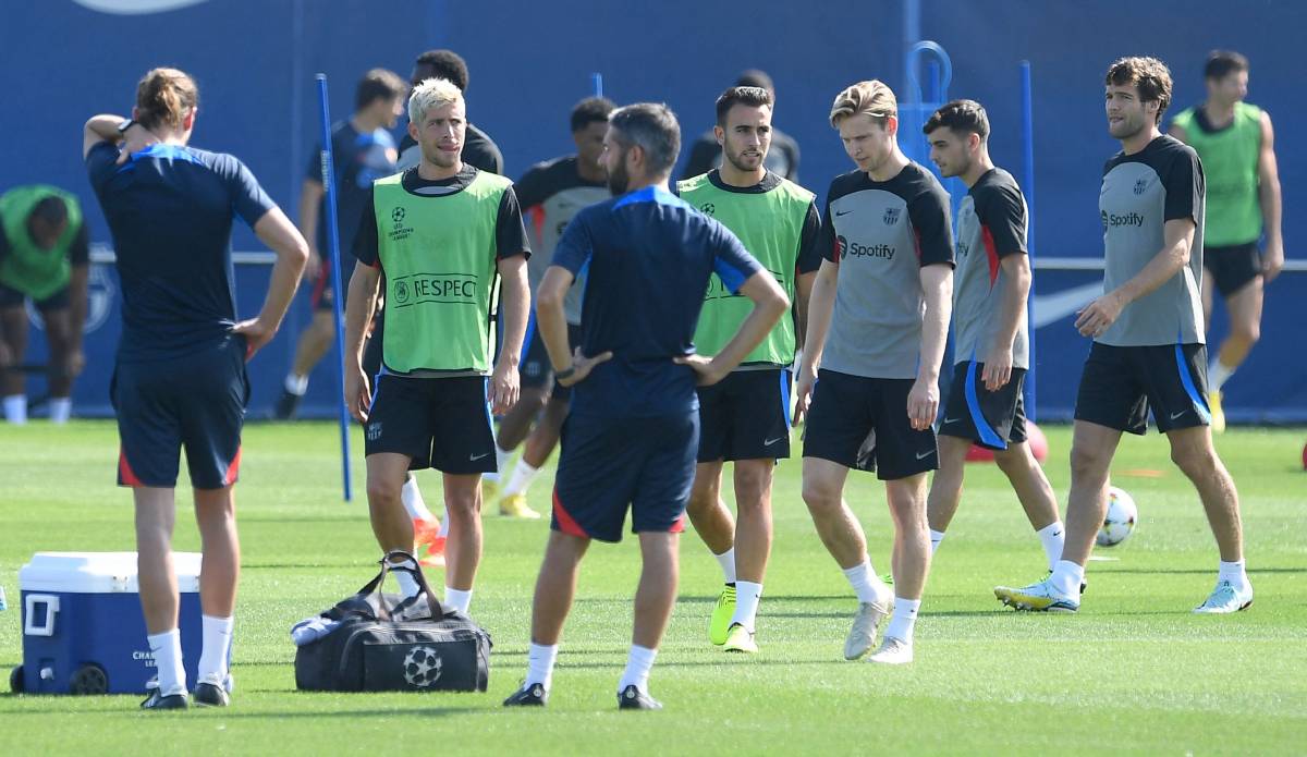 Barça players training session