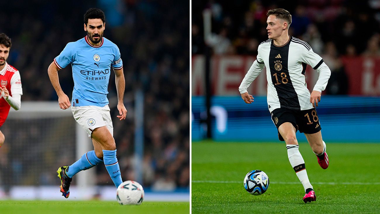 Florian Wirtz e Ilkay Gündogan, jugadores de City y Leverkusen