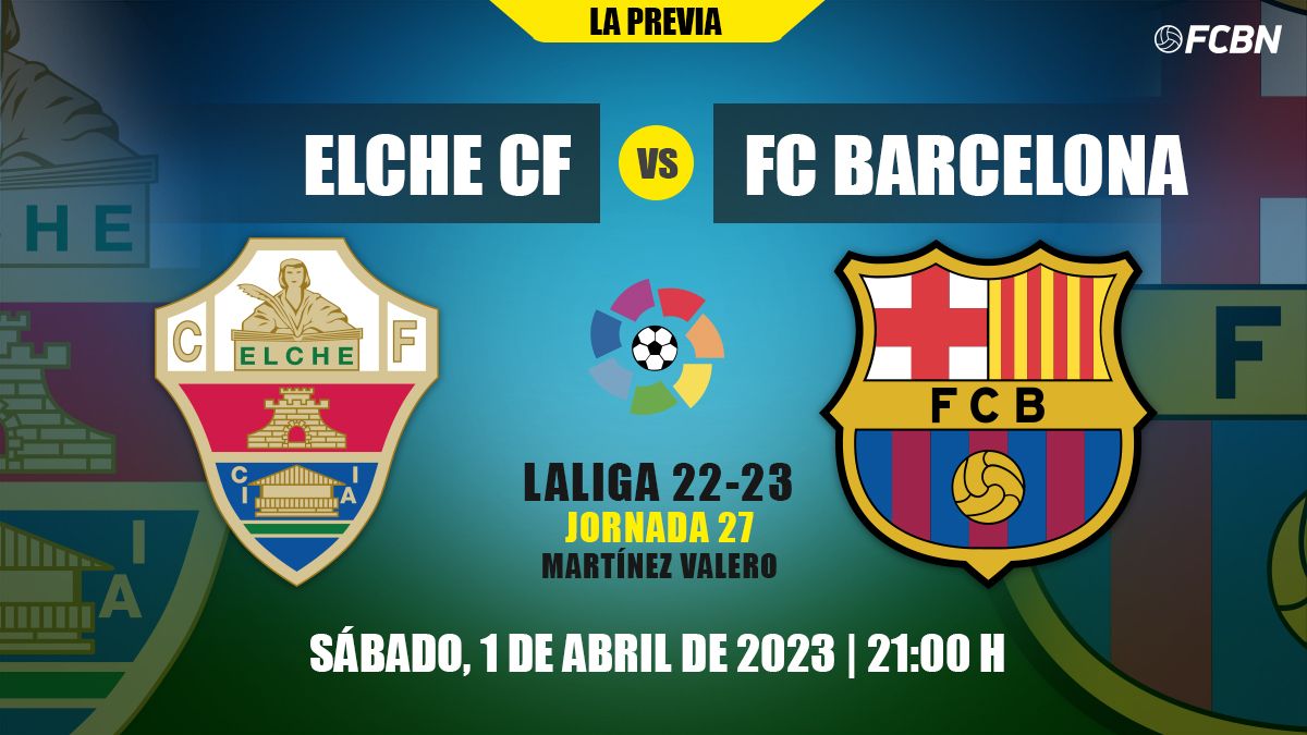 Previa del Elche CF vs FC Barcelona de LaLiga