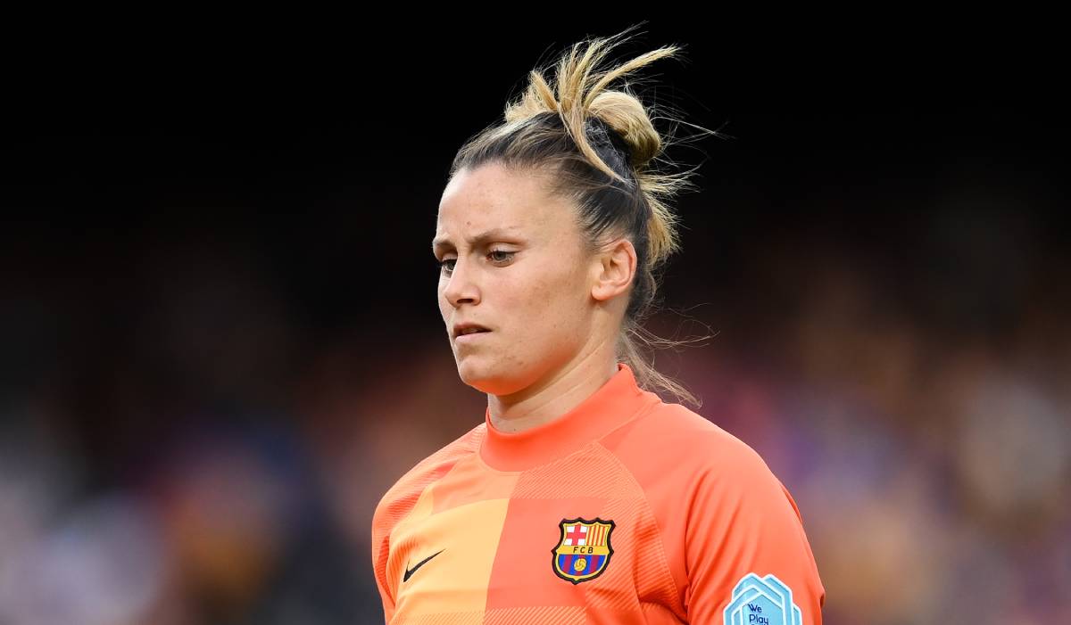 Sandra Paños, en un partido del Barça Femenino