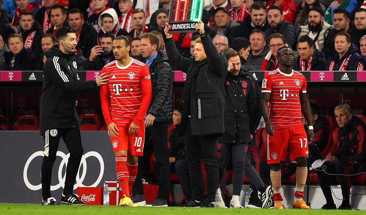 Mané y Sané en un partido del Bayern