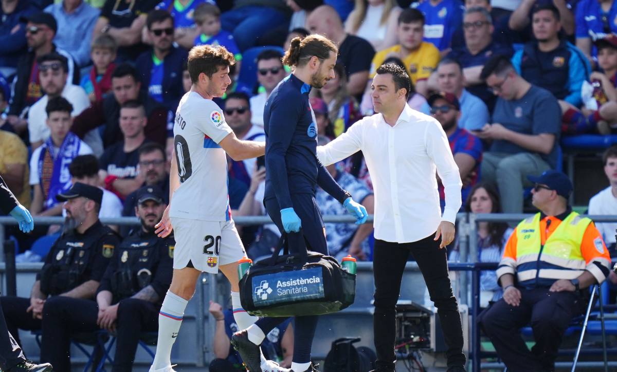 Sergi Roberto, injuried in Getafe v Barça