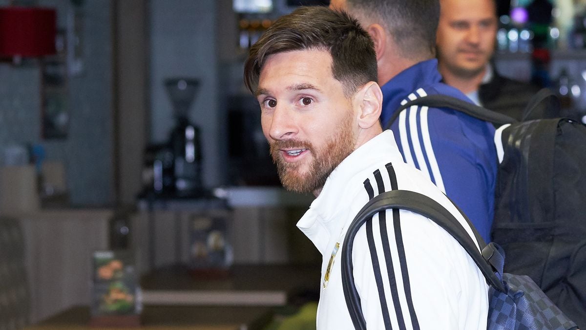 Leo Messi en un aeropuerto, en una imagen de archivo