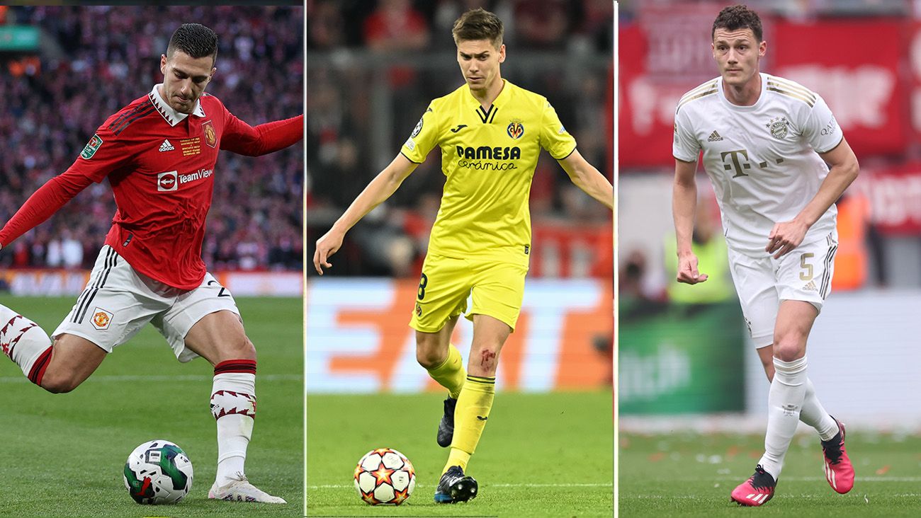 Diogo Dalot, Juan Foyth and Benjamin Pavard, three of the options for Barça in terms of right-backs