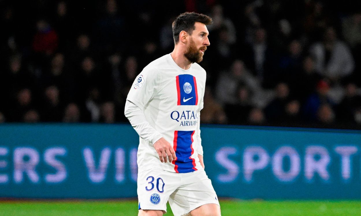 Lionel Messi en un partido del PSG