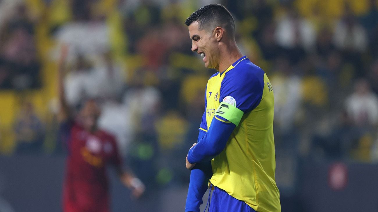 Cristiano Ronaldo laments after a match with Al Nassr