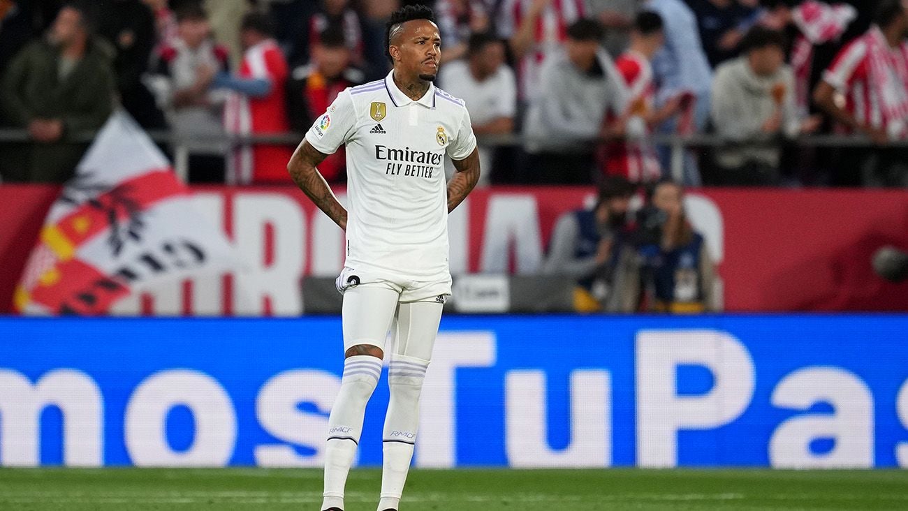 Éder Militao laments during the Girona-Real Madrid (4-2)