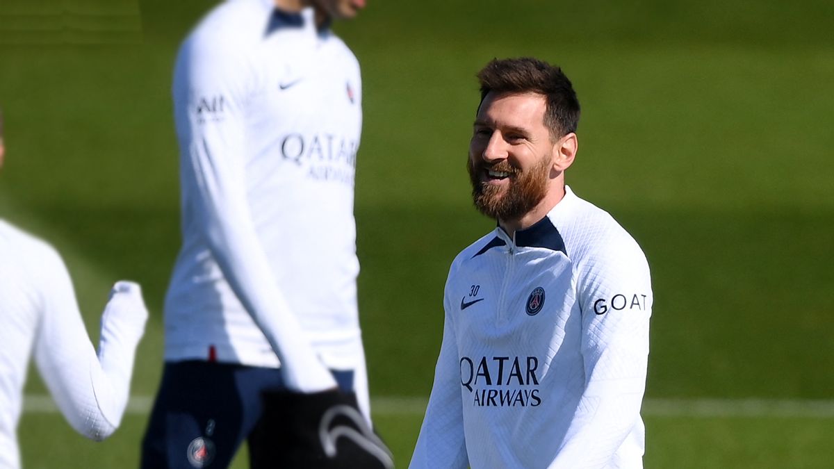 Lionel Messi en un entrenamiento
