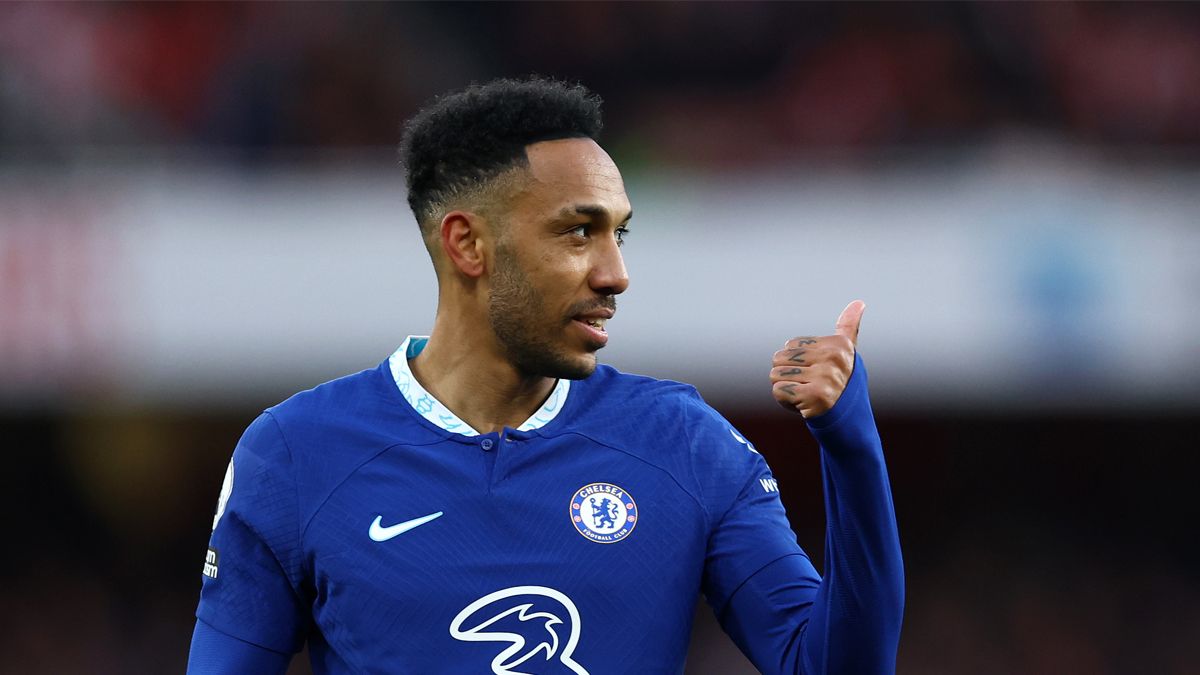 Aubameyang en un partido con el Chelsea