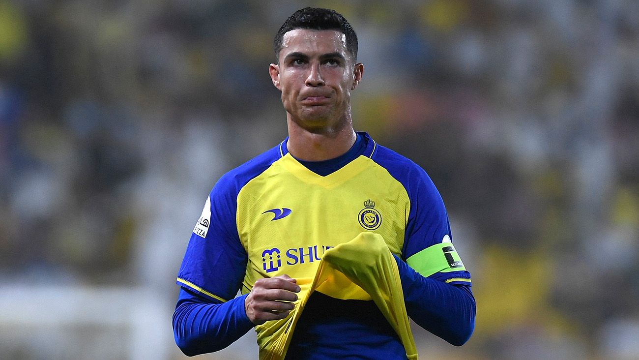 Cristiano Ronaldo en un partido con Al Nassr