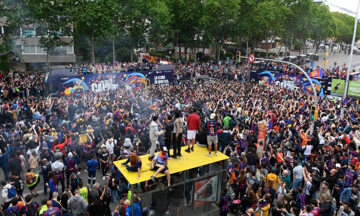 celebración del FC Barcelona de LaLiga