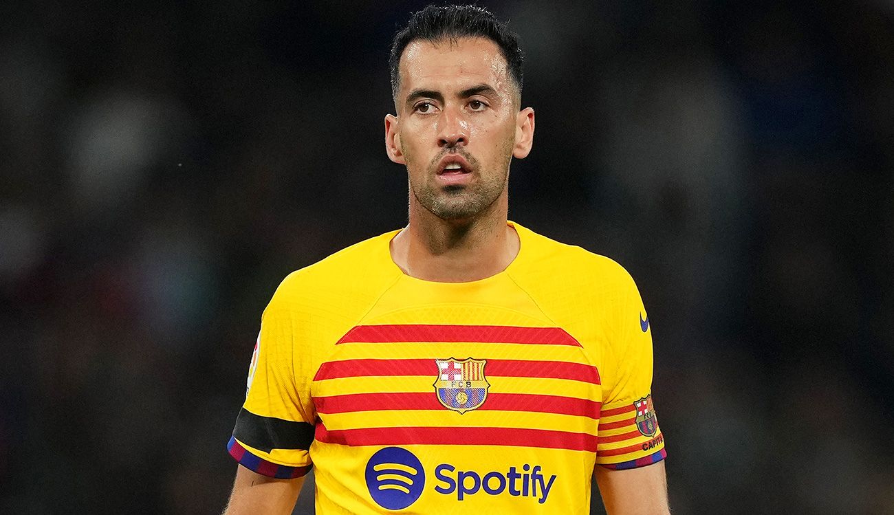 Sergio Busquets ante el Espanyol