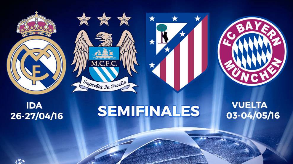 These are the four qualifiers for the semifinals of the Champions League