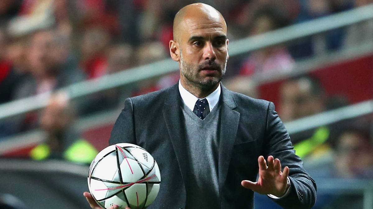 Pep Guardiola, during the turn of chambers of Champions