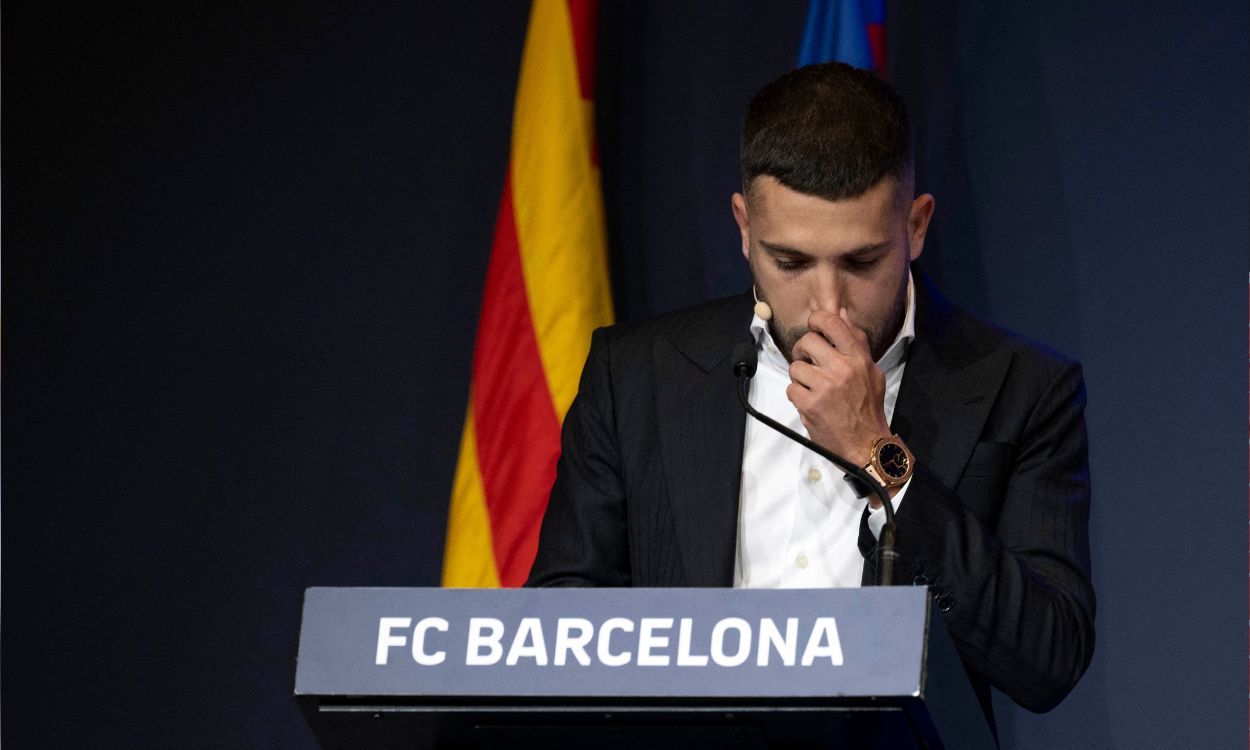 Jordi Alba en su despedida del FC Barcelona