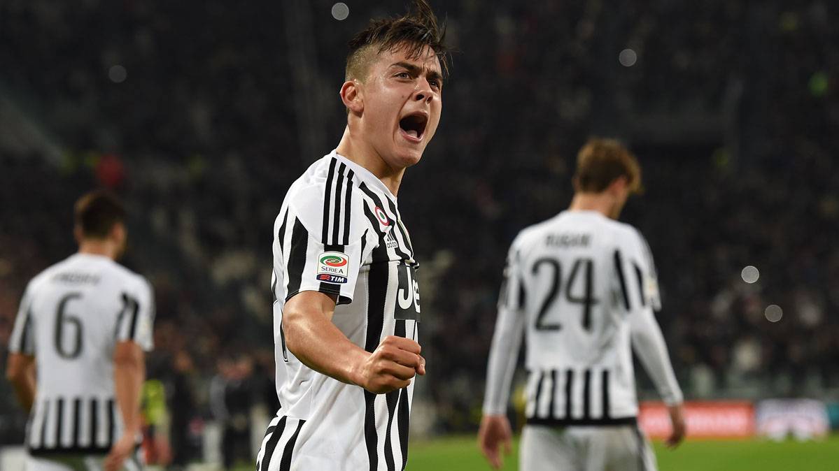 Paulo Dybala, celebrating a goal with the Juventus