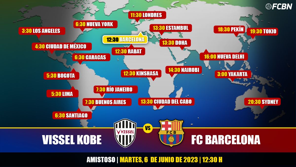 Horarios y TV del Vissel Kobe vs FC Barcelona de LaLiga