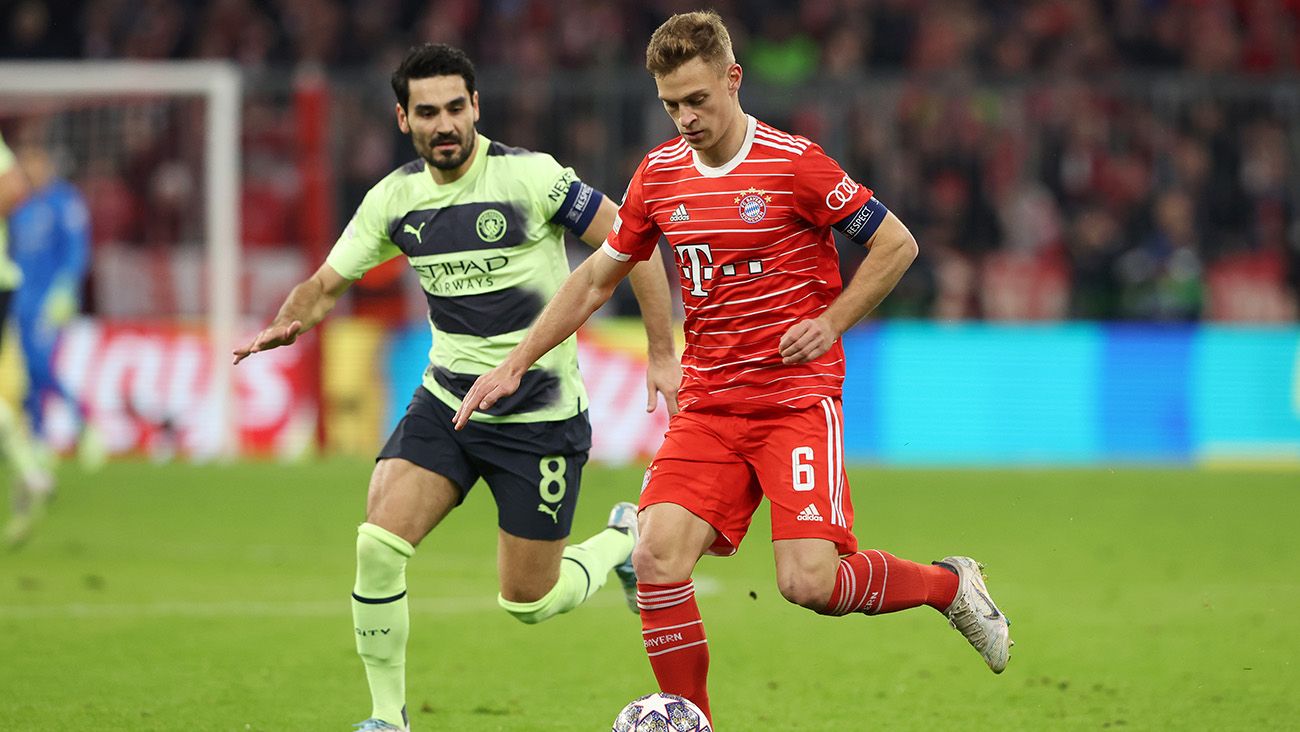 Gundogan and Kimmich during a Champions League match