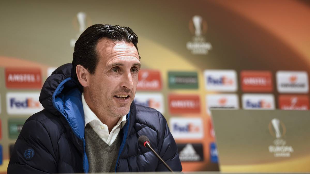 Unai Emery, speaking in press conference
